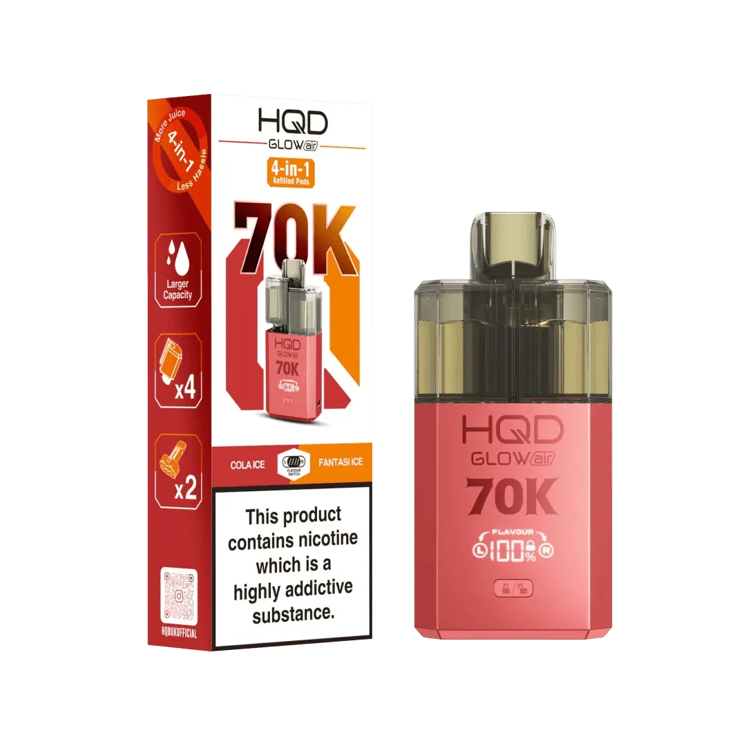 HQD Glow Air 70K Prefilled Kit (Box of 5)