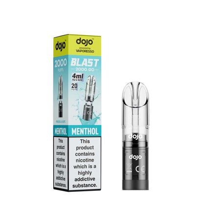 Box Of 10 - Vaporesso Dojo Blast Go 2000 Prefilled Refill Pods