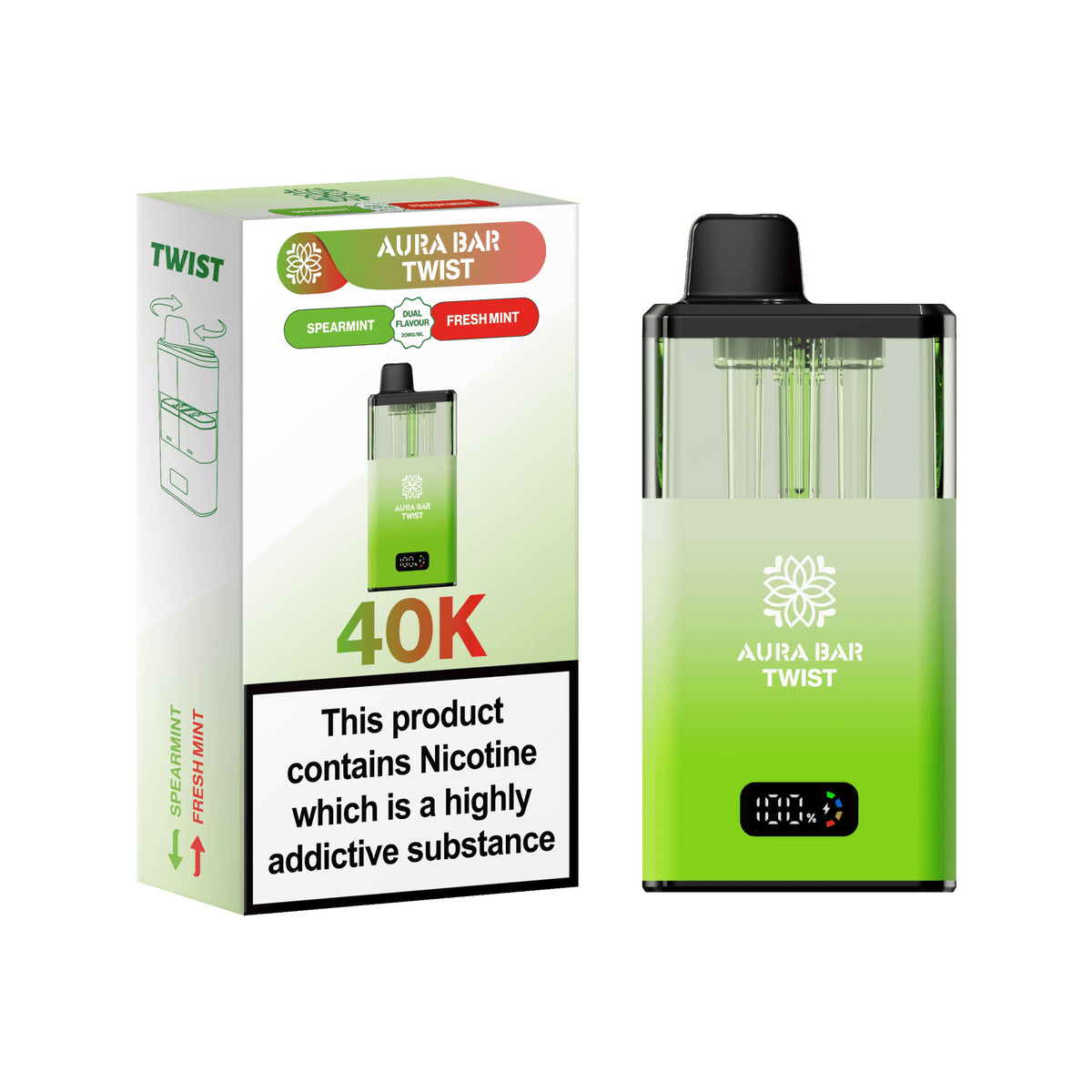 Aura Bar Twist 40k Prefilled Pod Kit (Box of 5)