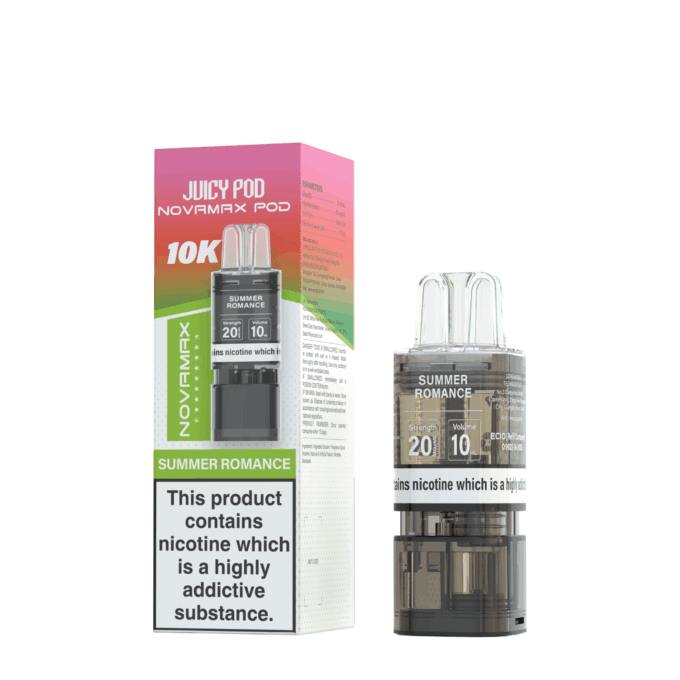 Box of 10 - Juicy Pod Novamax 10K Prefilled Pods