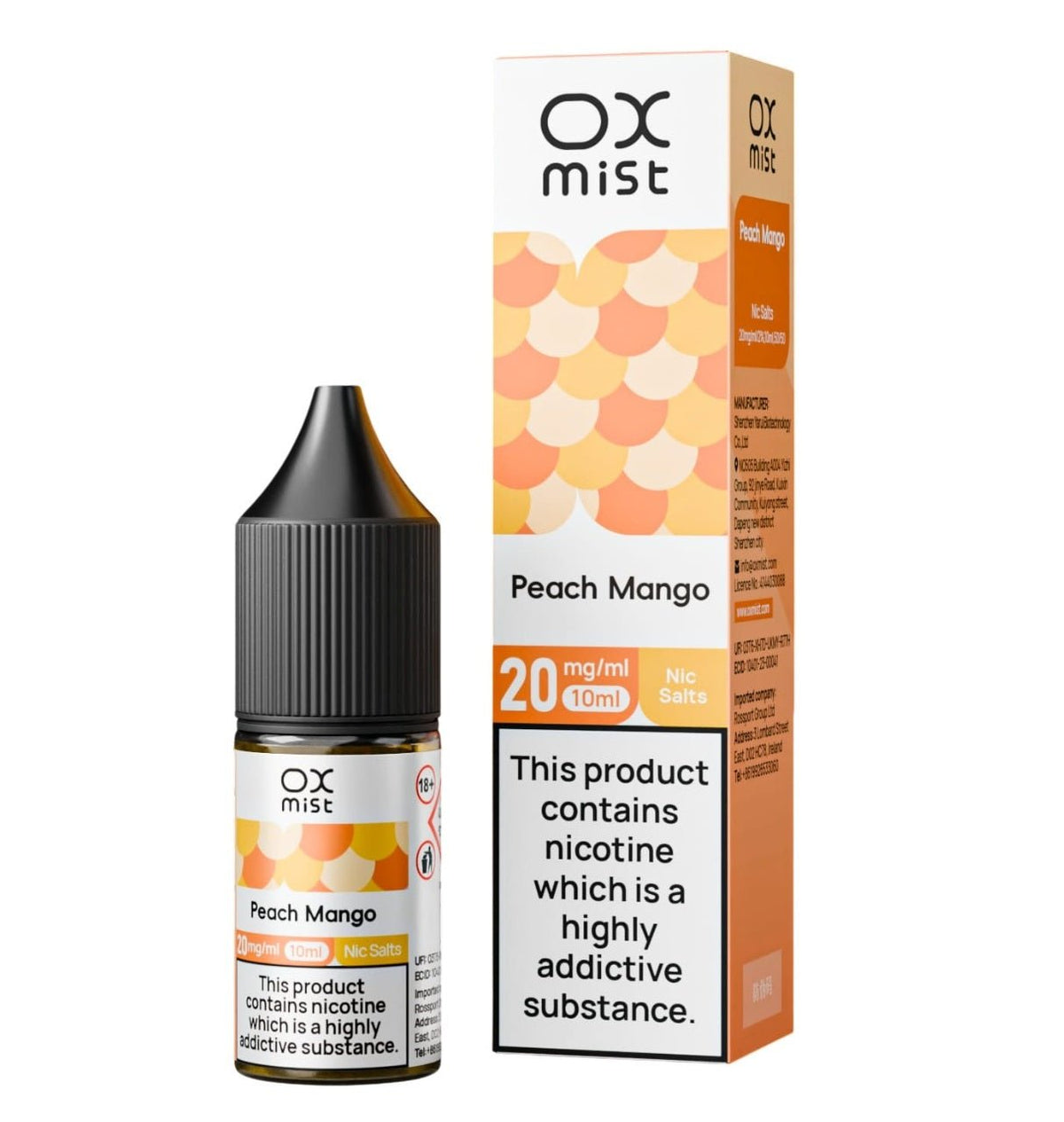 Box of 10 - OX Mist 10ML Nic Salts