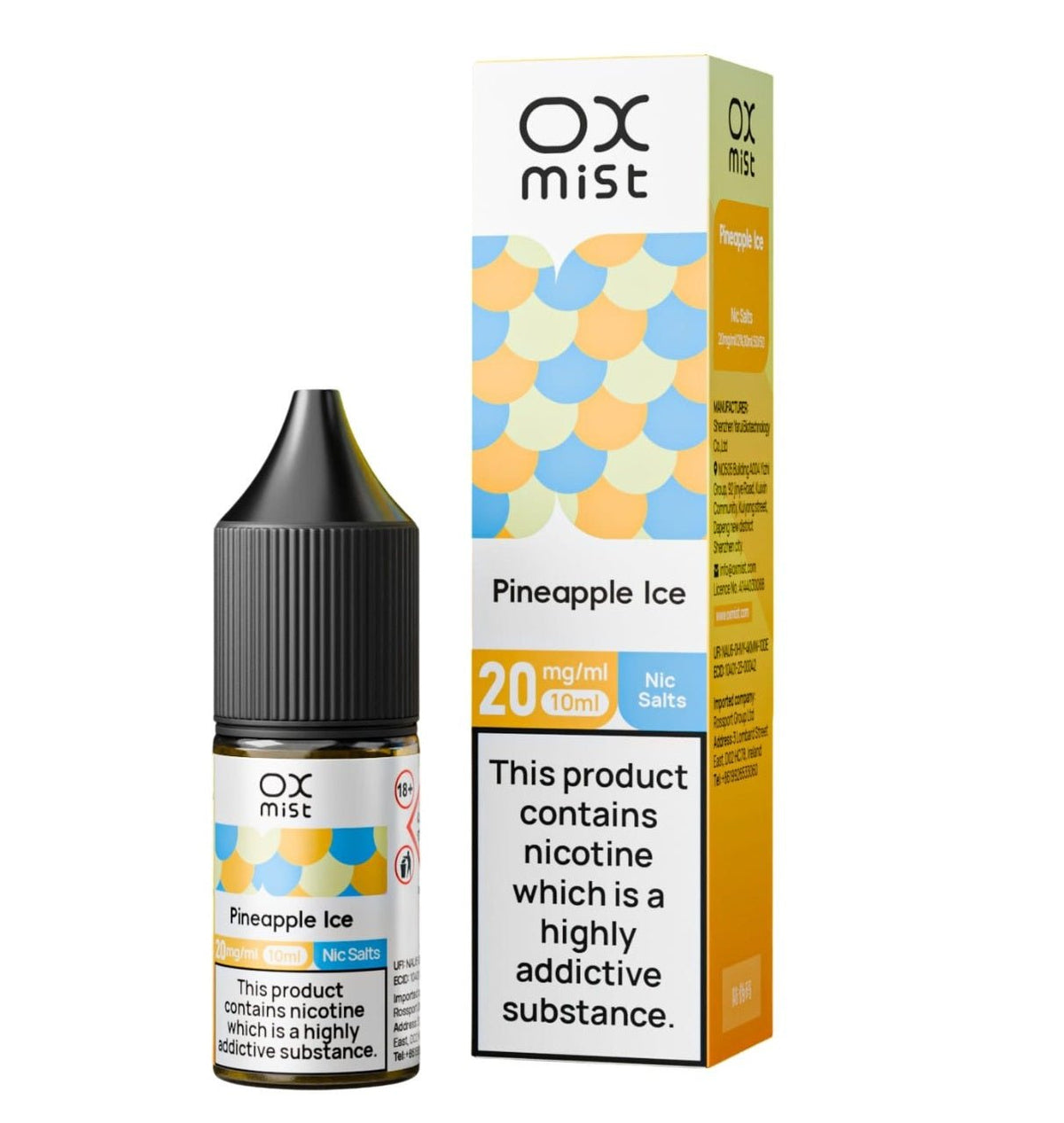Box of 10 - OX Mist 10ML Nic Salts