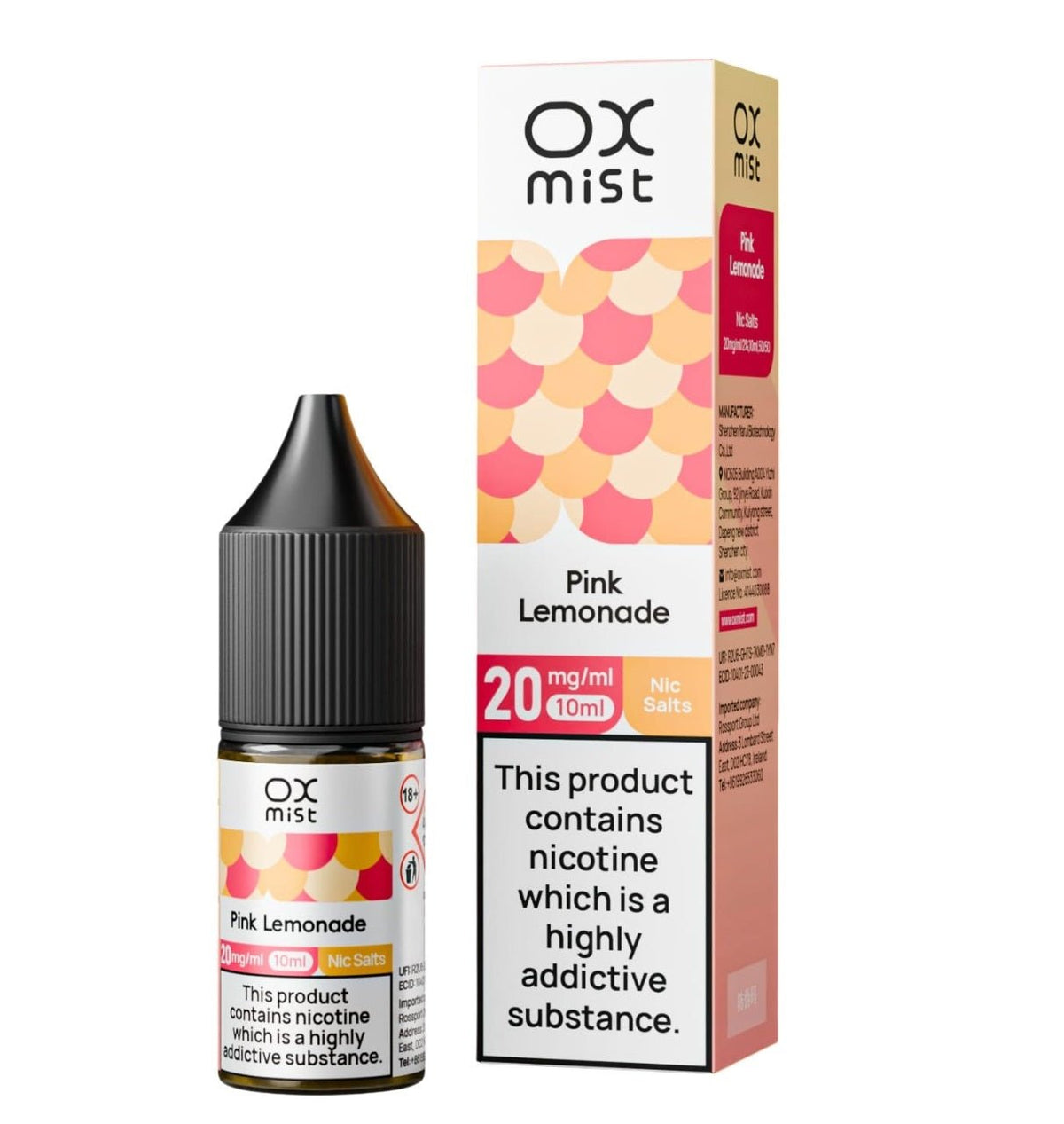 Box of 10 - OX Mist 10ML Nic Salts