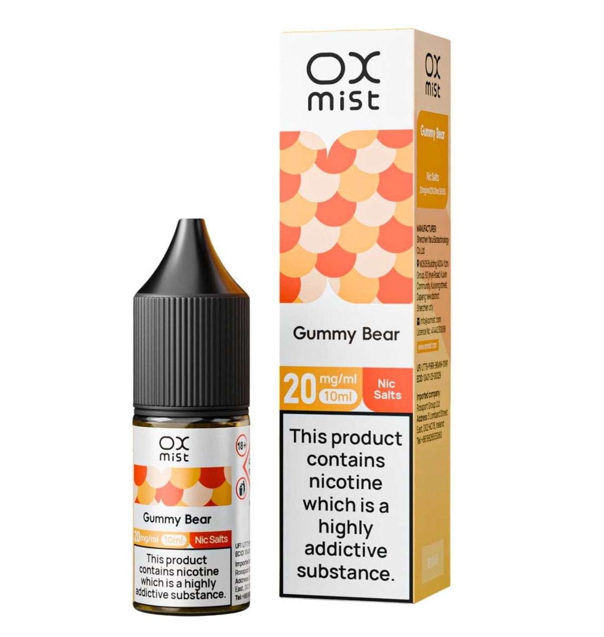 Box of 10 - OX Mist 10ML Nic Salts