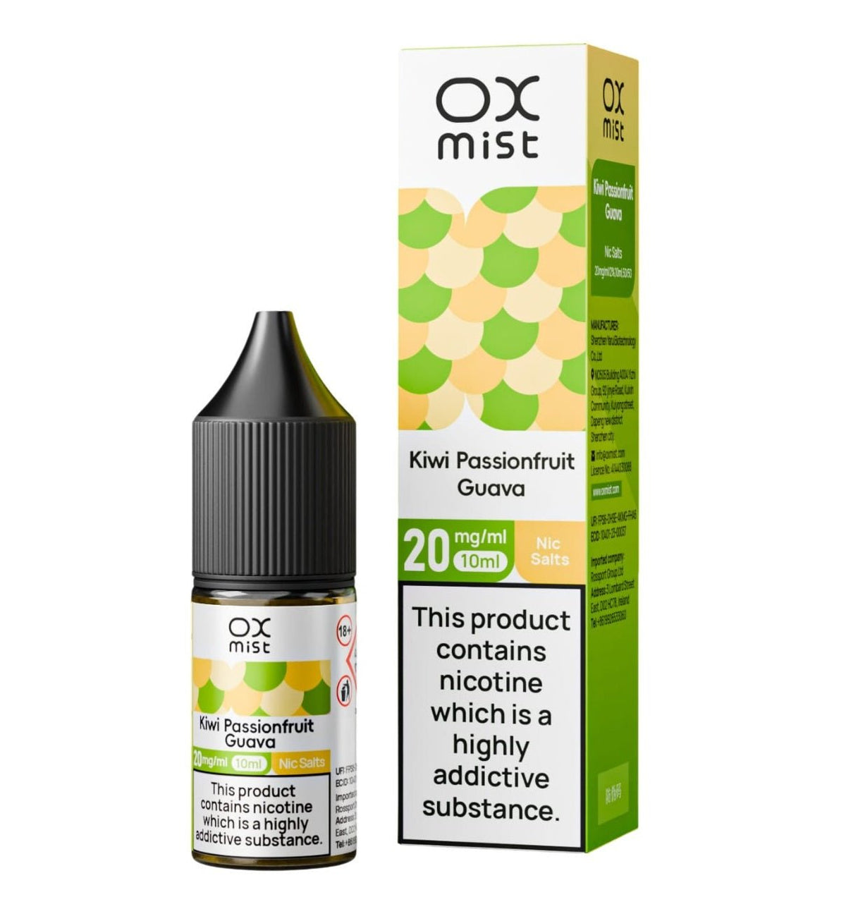Box of 10 - OX Mist 10ML Nic Salts