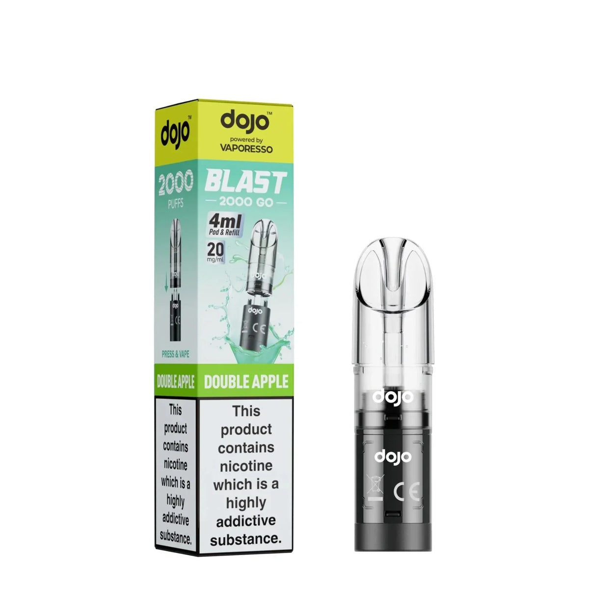 Box Of 10 - Vaporesso Dojo Blast Go 2000 Prefilled Refill Pods
