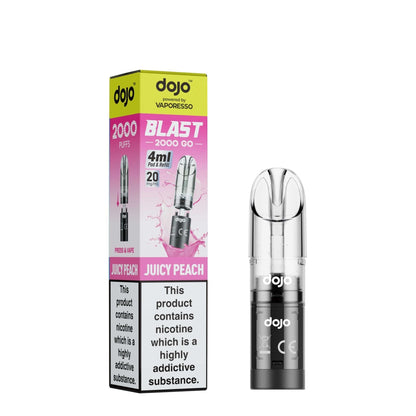 Box Of 10 - Vaporesso Dojo Blast Go 2000 Prefilled Refill Pods