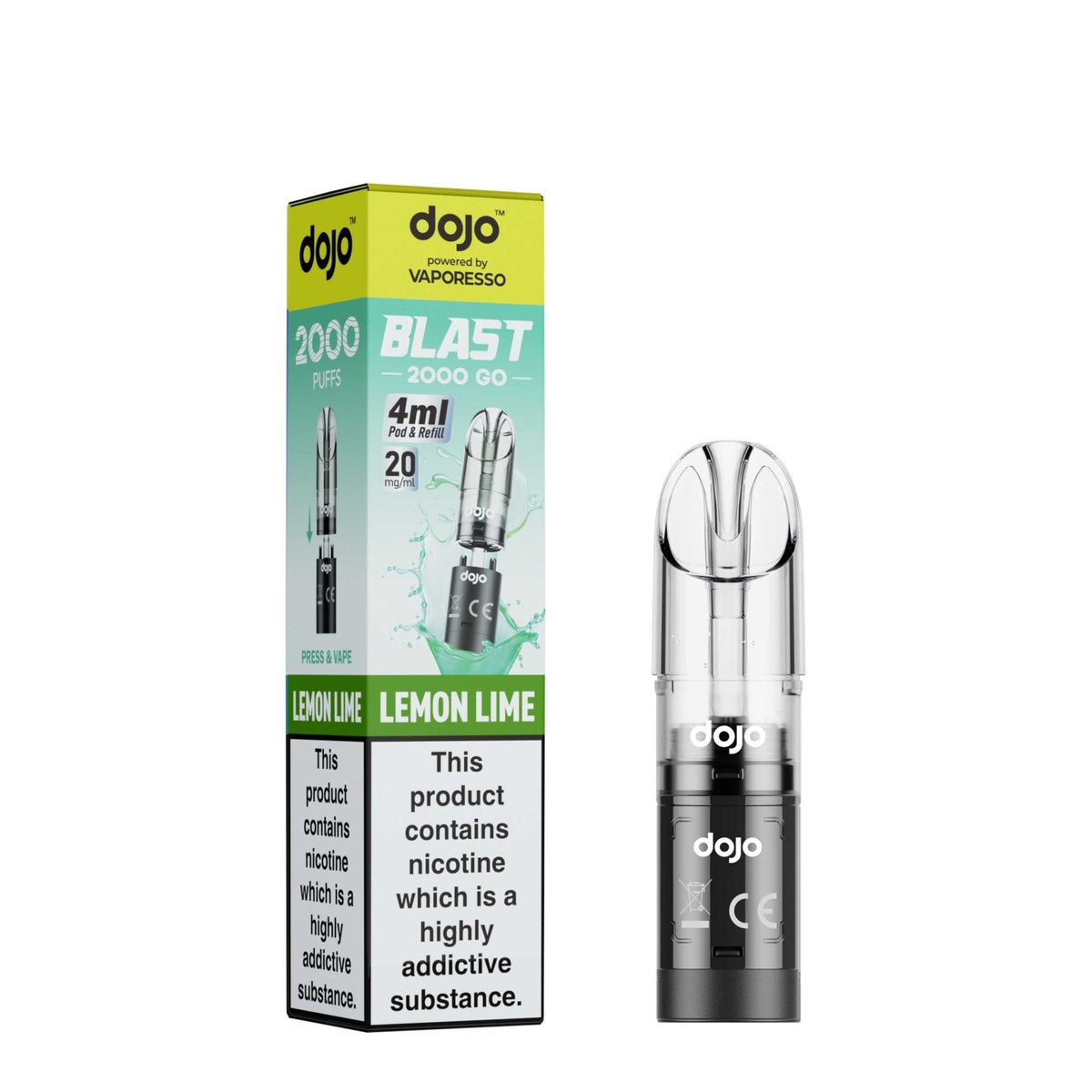 Box Of 10 - Vaporesso Dojo Blast Go 2000 Prefilled Refill Pods
