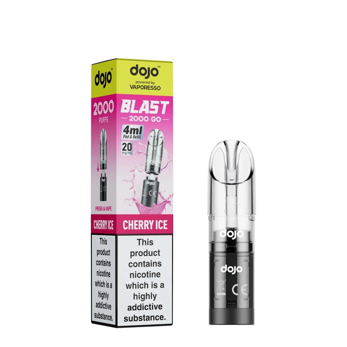 Box Of 10 - Vaporesso Dojo Blast Go 2000 Prefilled Refill Pods