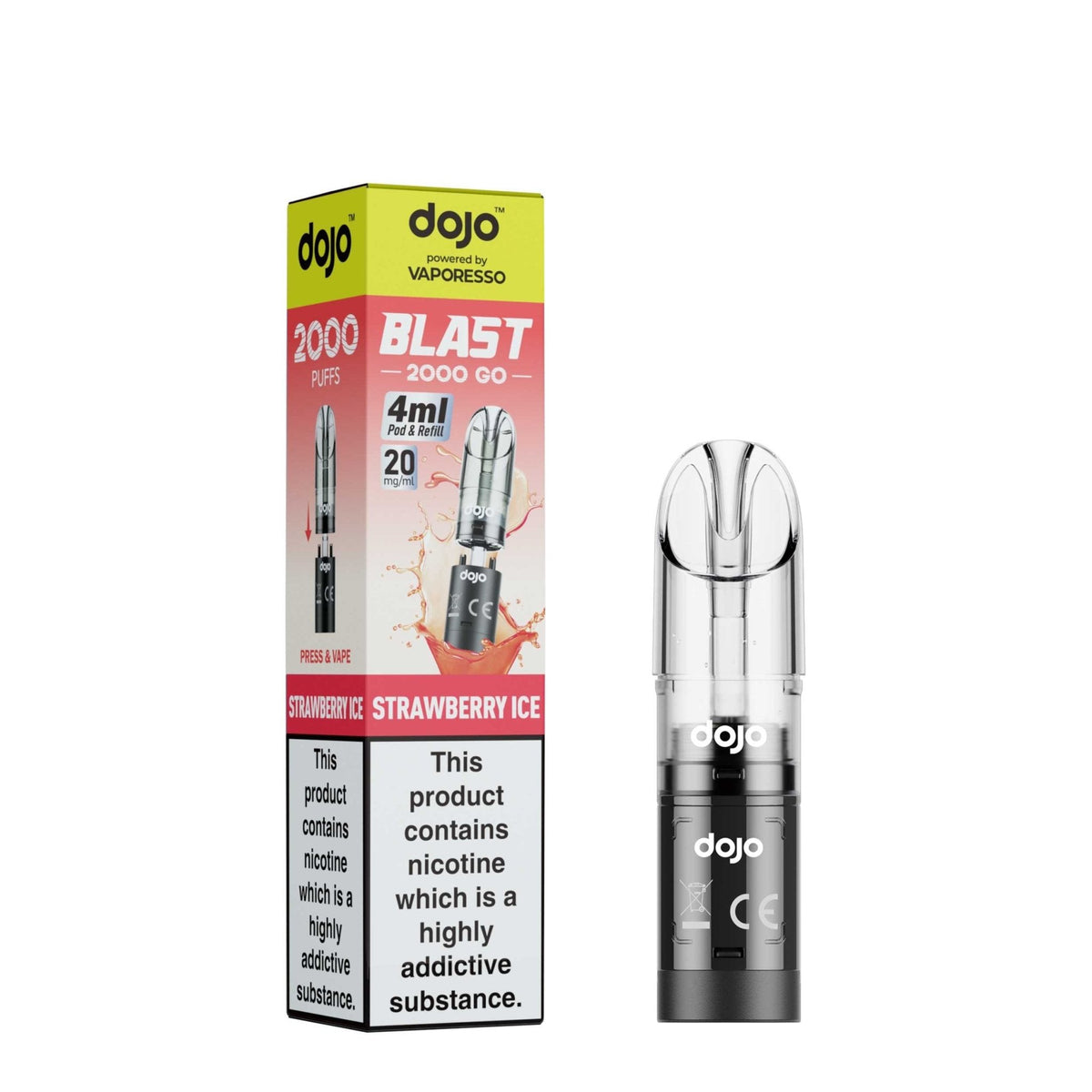 Box Of 10 - Vaporesso Dojo Blast Go 2000 Prefilled Refill Pods