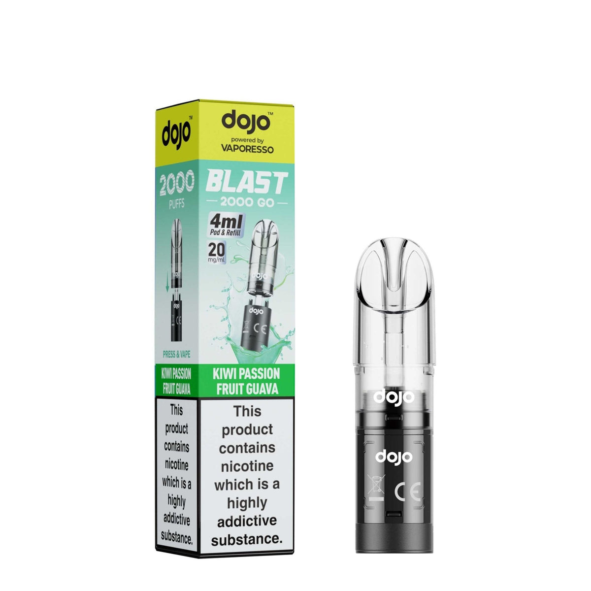 Box Of 10 - Vaporesso Dojo Blast Go 2000 Prefilled Refill Pods