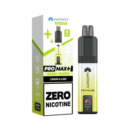 Hayati Pro Max + 6000 Prefilled Pod Vape Kit Zero Nicotine (Box of 5) - Only £24.99