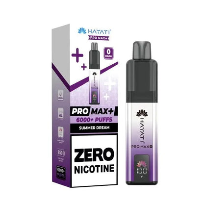 Hayati Pro Max + 6000 Prefilled Pod Vape Kit Zero Nicotine (Box of 5) - Only £24.99