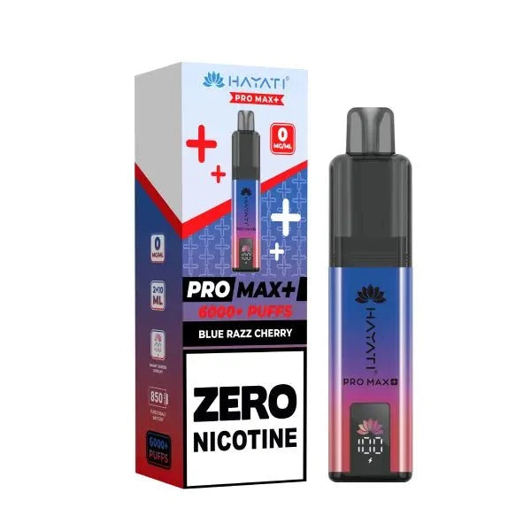 Hayati Pro Max + 6000 Prefilled Pod Vape Kit Zero Nicotine (Box of 5) - Only £24.99