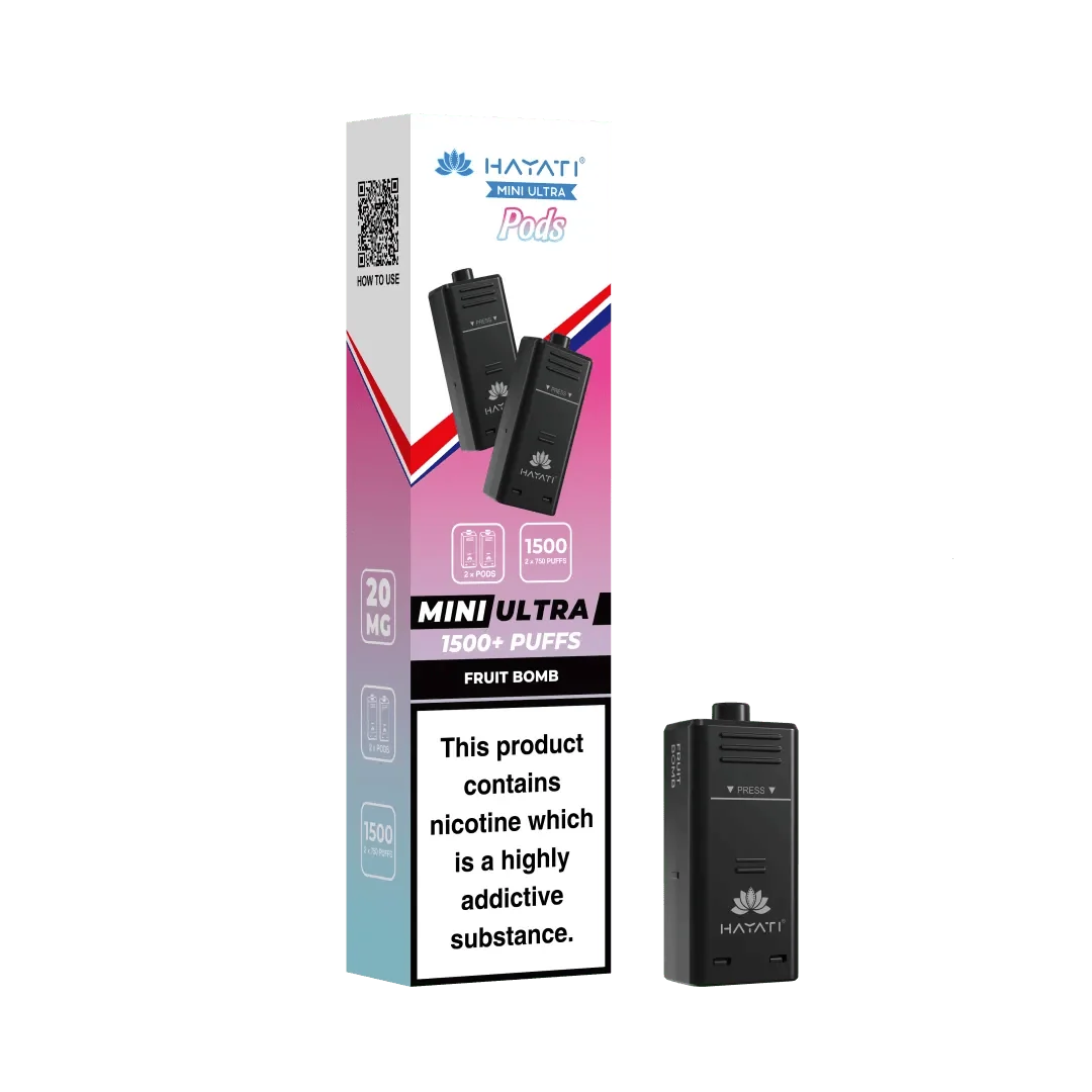 Box of 5 - Pack of 2 Hayati Mini Ultra 1500 Prefilled Pods (2x750 Puffs)