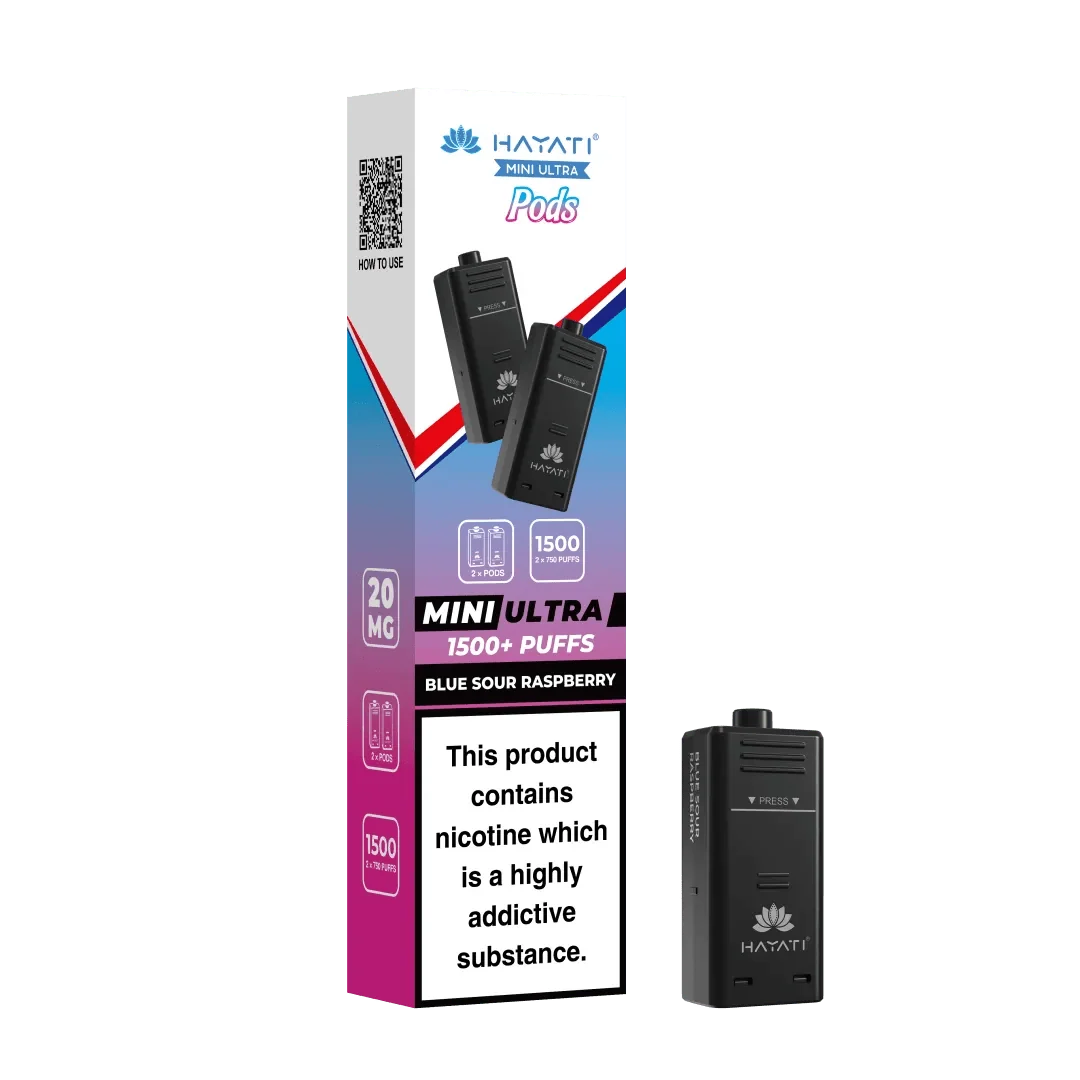 Box of 5 - Pack of 2 Hayati Mini Ultra 1500 Prefilled Pods (2x750 Puffs)