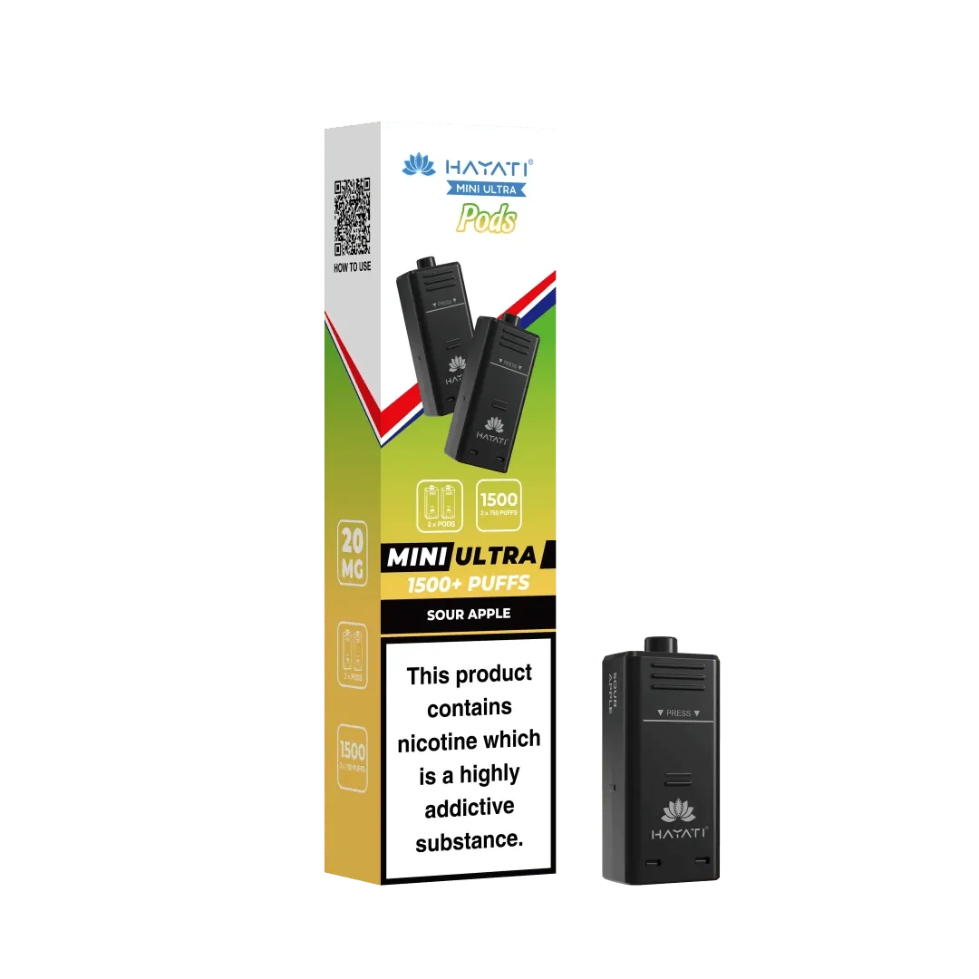 Box of 5 - Pack of 2 Hayati Mini Ultra 1500 Prefilled Pods (2x750 Puffs)