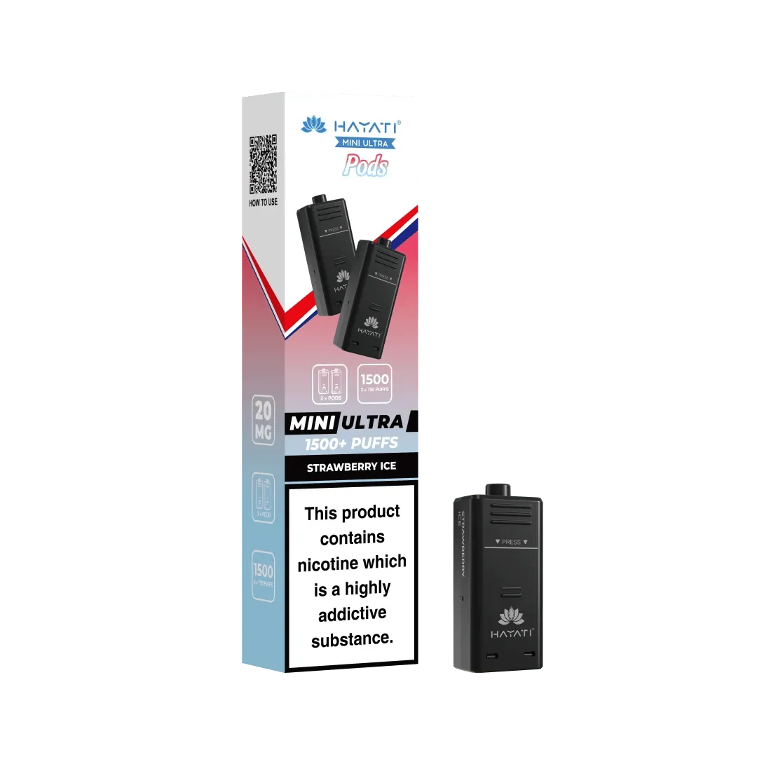 Box of 5 - Pack of 2 Hayati Mini Ultra 1500 Prefilled Pods (2x750 Puffs)