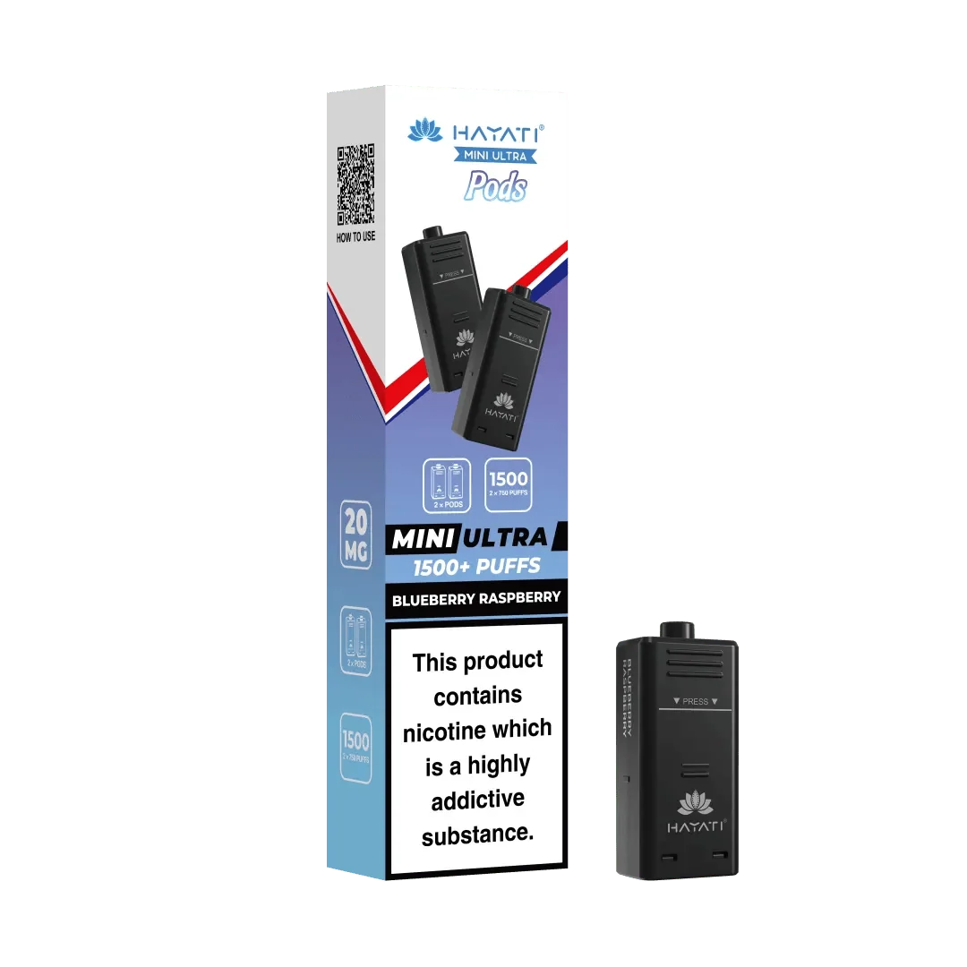 Box of 5 - Pack of 2 Hayati Mini Ultra 1500 Prefilled Pods (2x750 Puffs)