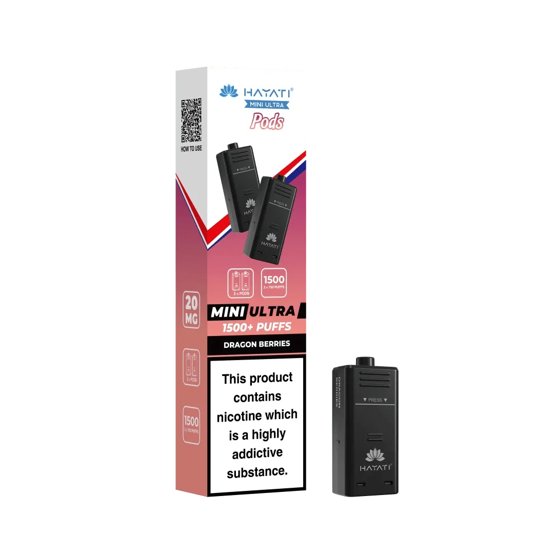 Box of 5 - Pack of 2 Hayati Mini Ultra 1500 Prefilled Pods (2x750 Puffs)