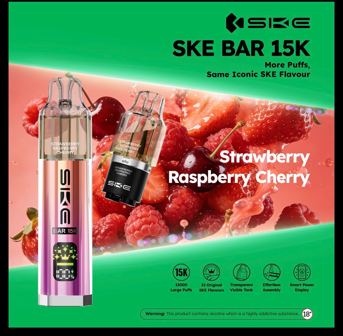 Box of 5 - SKE Bar 15K Puffs Prefilled Pod Kit