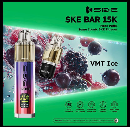 Box of 5 - SKE Bar 15K Puffs Prefilled Pod Kit