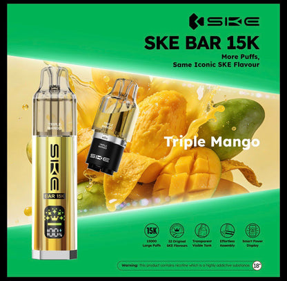 Box of 5 - SKE Bar 15K Puffs Prefilled Pod Kit