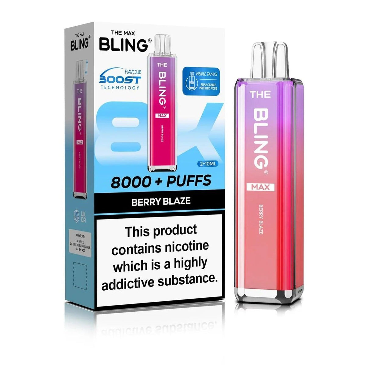 Crystal Bling Max 8000 Prefilled Pod Kit Box of 5