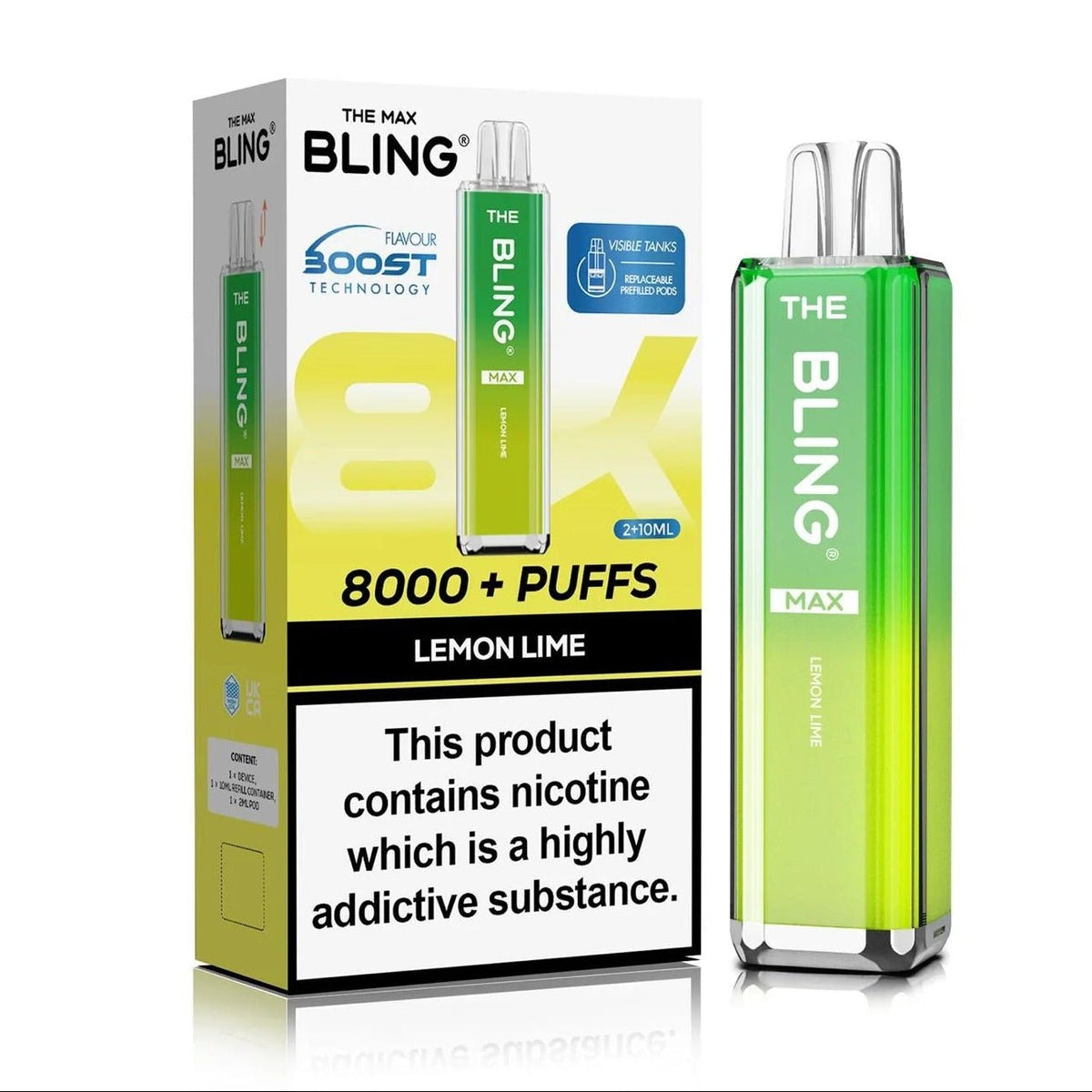 Crystal Bling Max 8000 Prefilled Pod Kit Box of 5