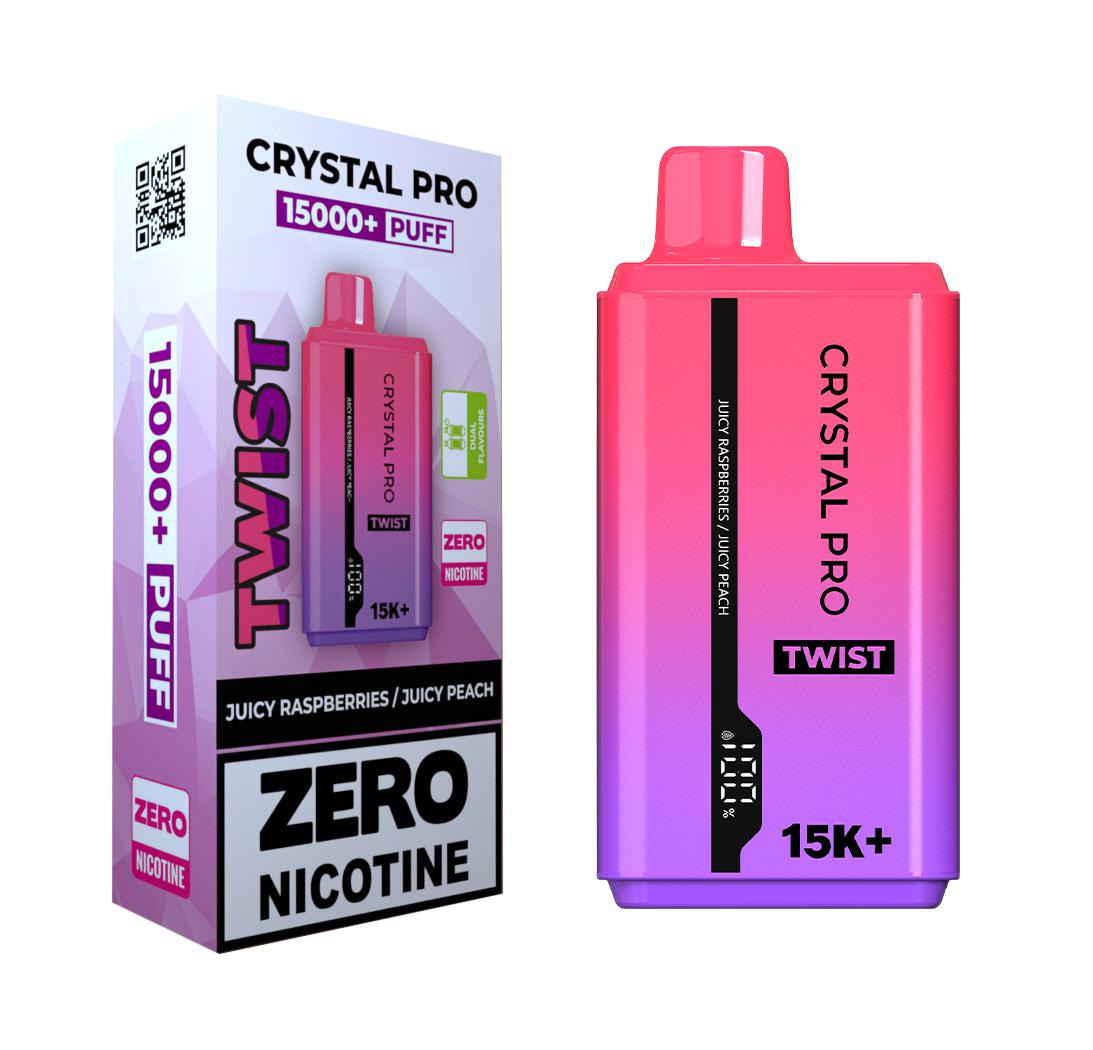 Crystal Pro Twist 15000 Puffs Prefilled Vape Zero Nicotine - Box of 5