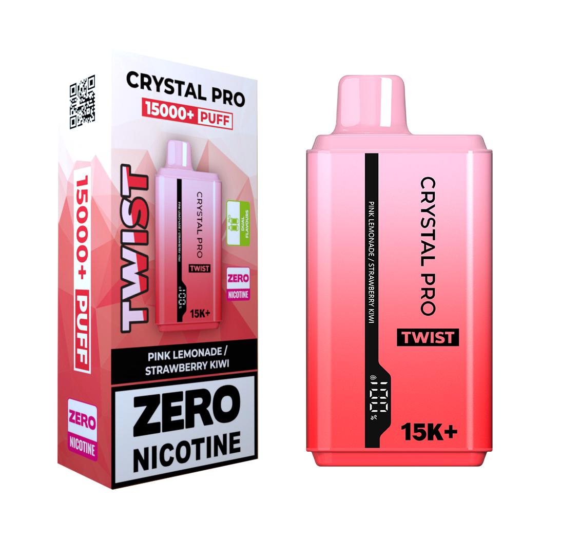 Crystal Pro Twist 15000 Puffs Prefilled Vape Zero Nicotine - Box of 5