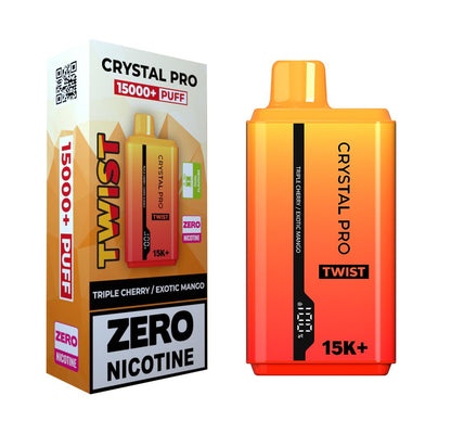Crystal Pro Twist 15000 Puffs Prefilled Vape Zero Nicotine - Box of 5
