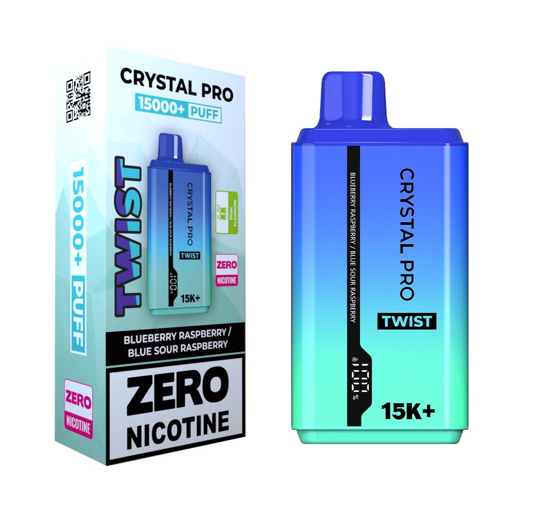 Crystal Pro Twist 15000 Puffs Prefilled Vape Zero Nicotine - Box of 5