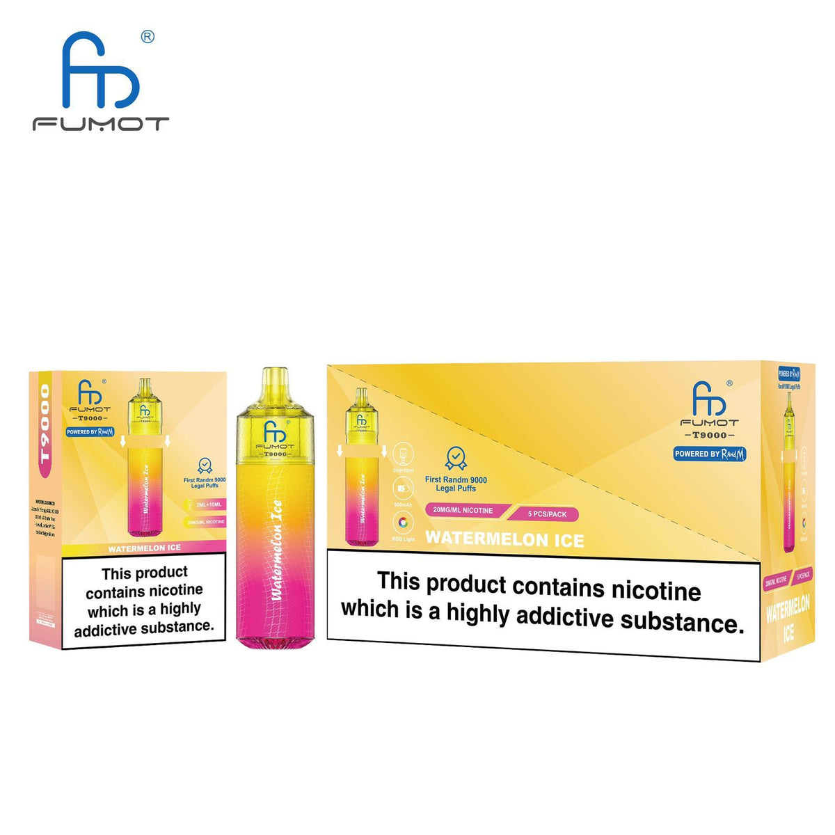 Fumot T9000 Prefilled Pod Kit Box of 5