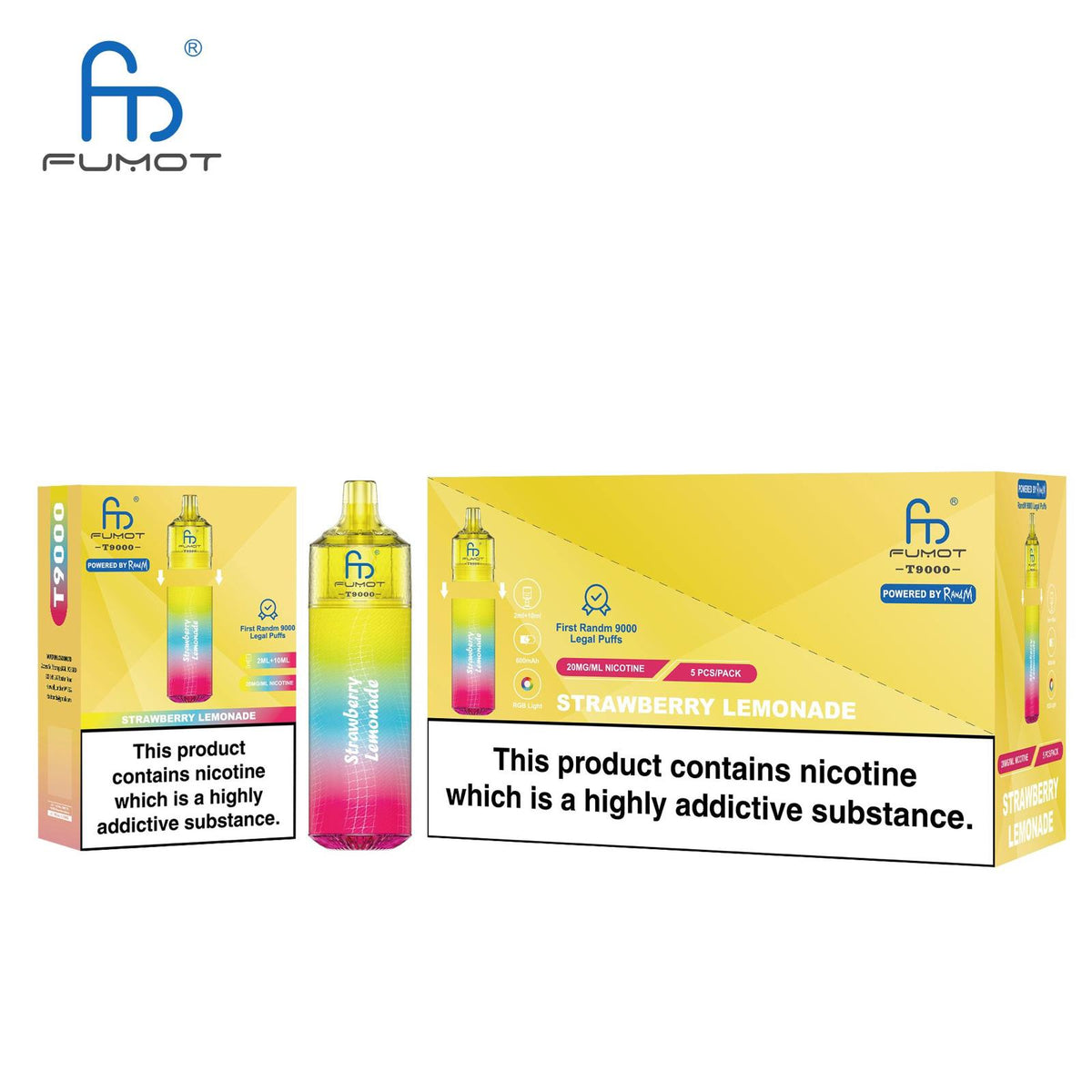 Fumot T9000 Prefilled Pod Kit Box of 5