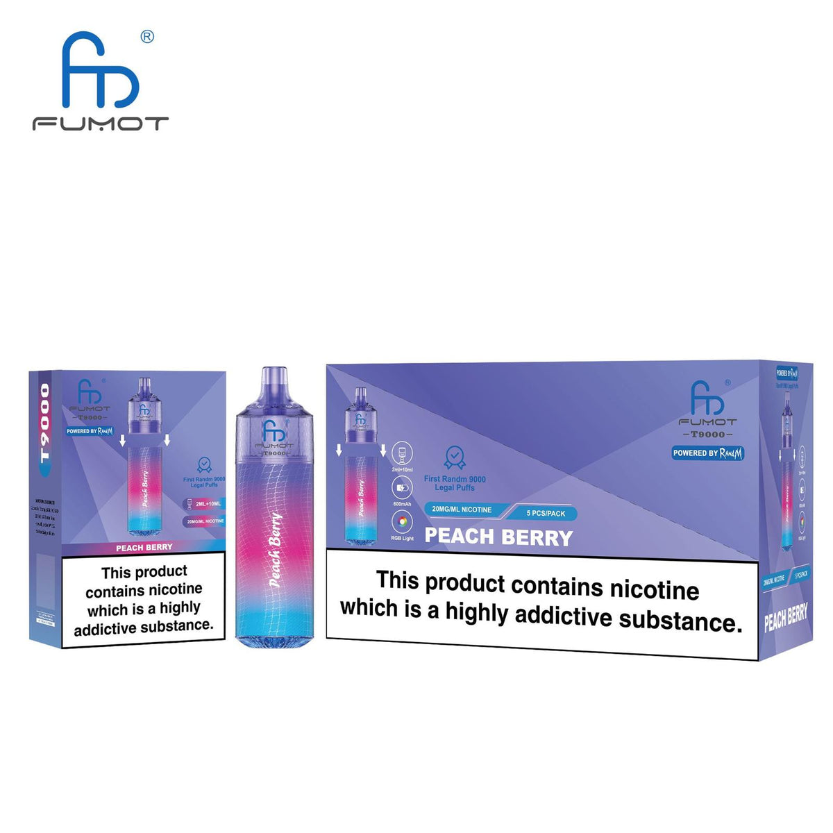 Fumot T9000 Prefilled Pod Kit Box of 5