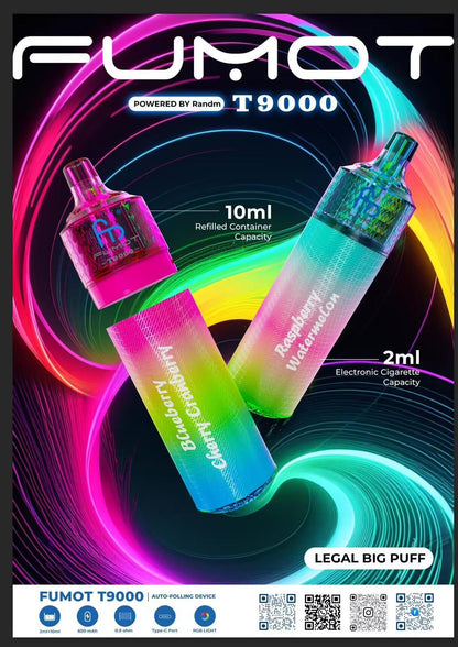 Fumot T9000 Prefilled Pod Kit Box of 5