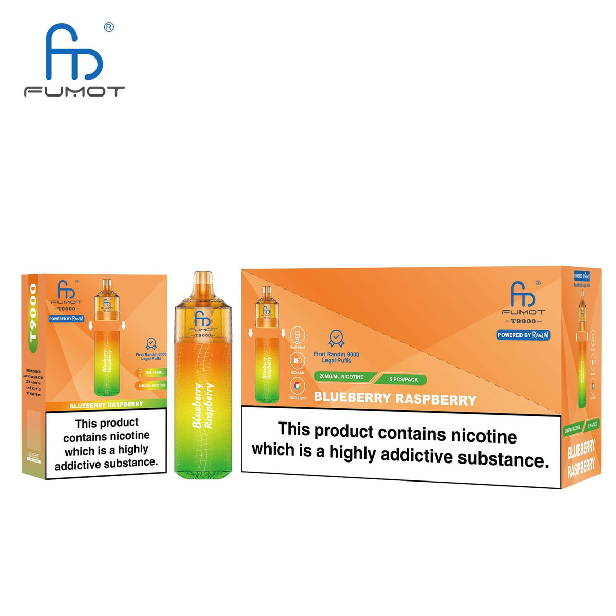 Fumot T9000 Prefilled Pod Kit Box of 5