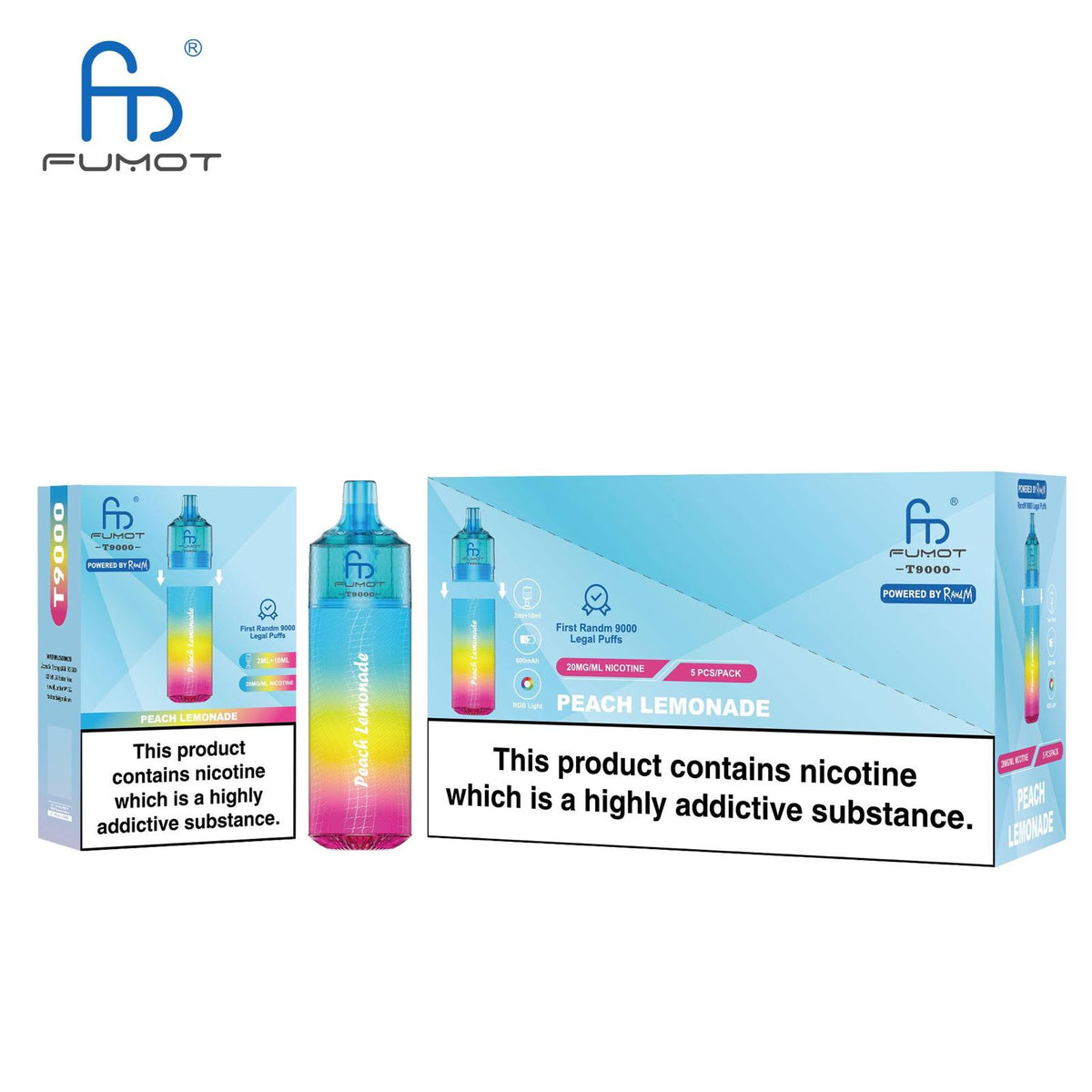 Fumot T9000 Prefilled Pod Kit Box of 5