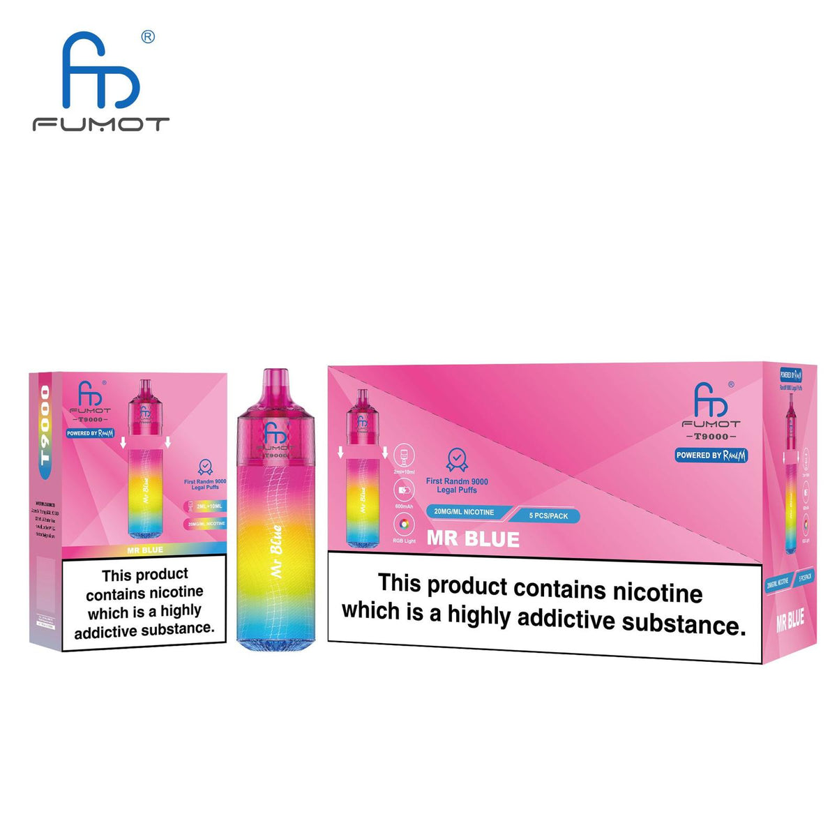 Fumot T9000 Prefilled Pod Kit Box of 5