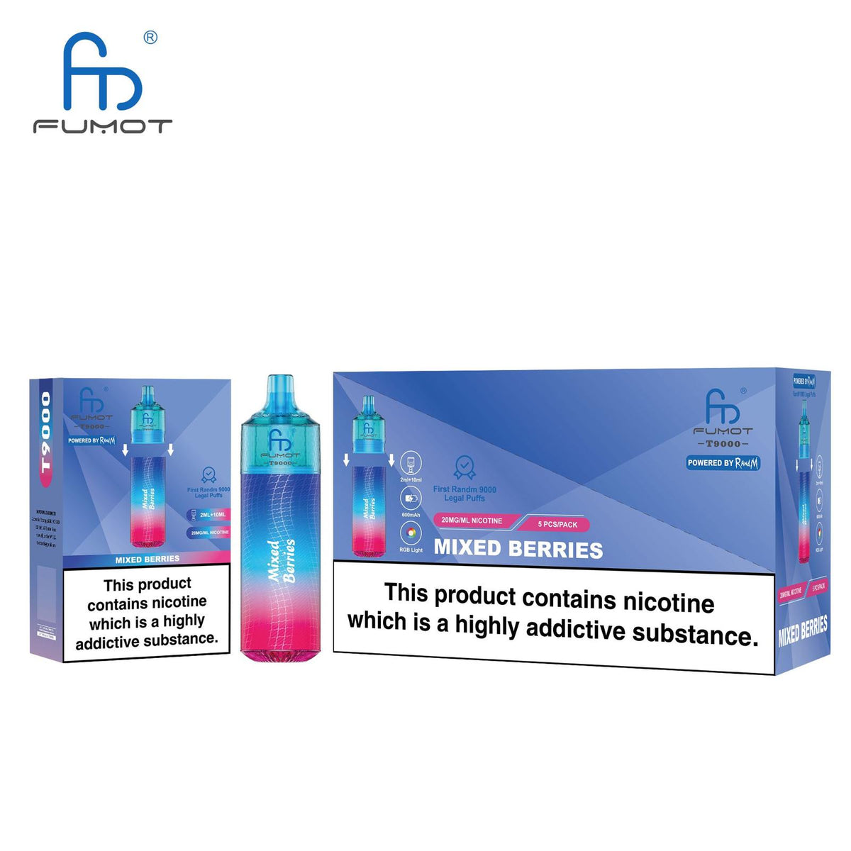 Fumot T9000 Prefilled Pod Kit Box of 5