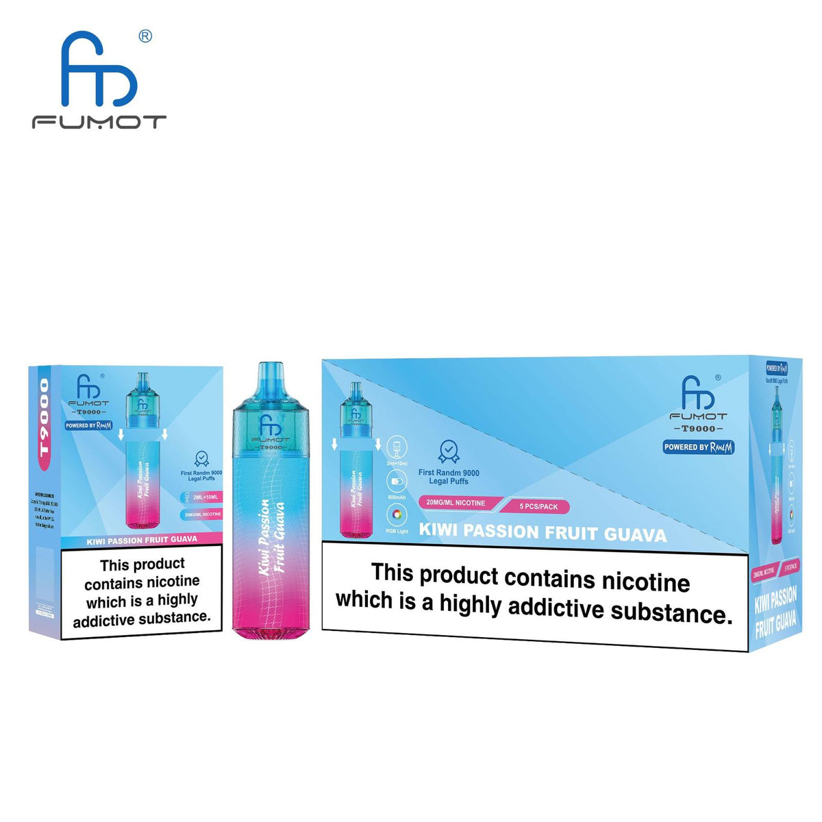 Fumot T9000 Prefilled Pod Kit Box of 5