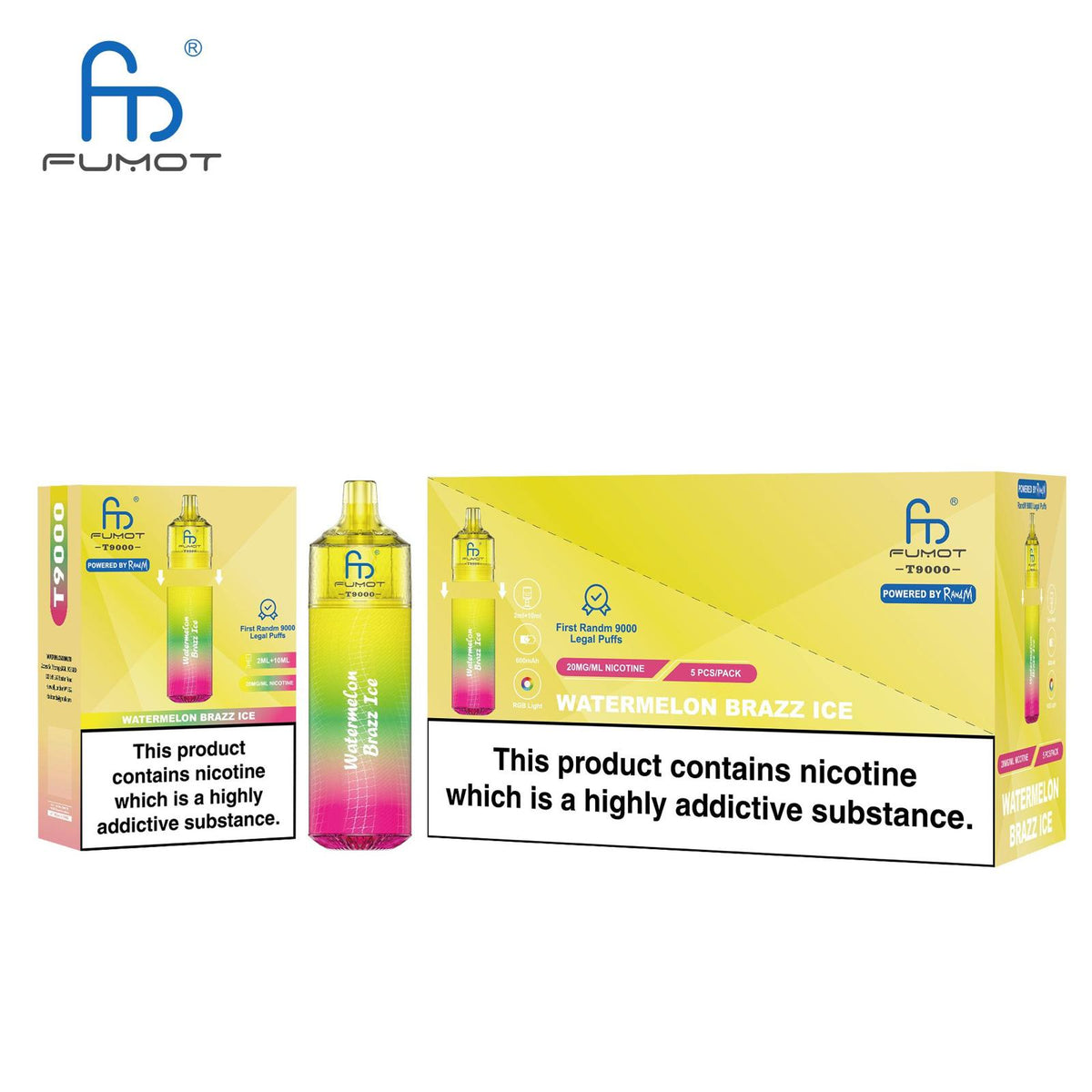 Fumot T9000 Prefilled Pod Kit Box of 5