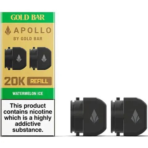 Gold Bar Apollo 20K Replacement Prefilled Pods Box of 5