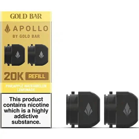 Gold Bar Apollo 20K Replacement Prefilled Pods Box of 5