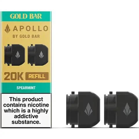 Gold Bar Apollo 20K Replacement Prefilled Pods Box of 5