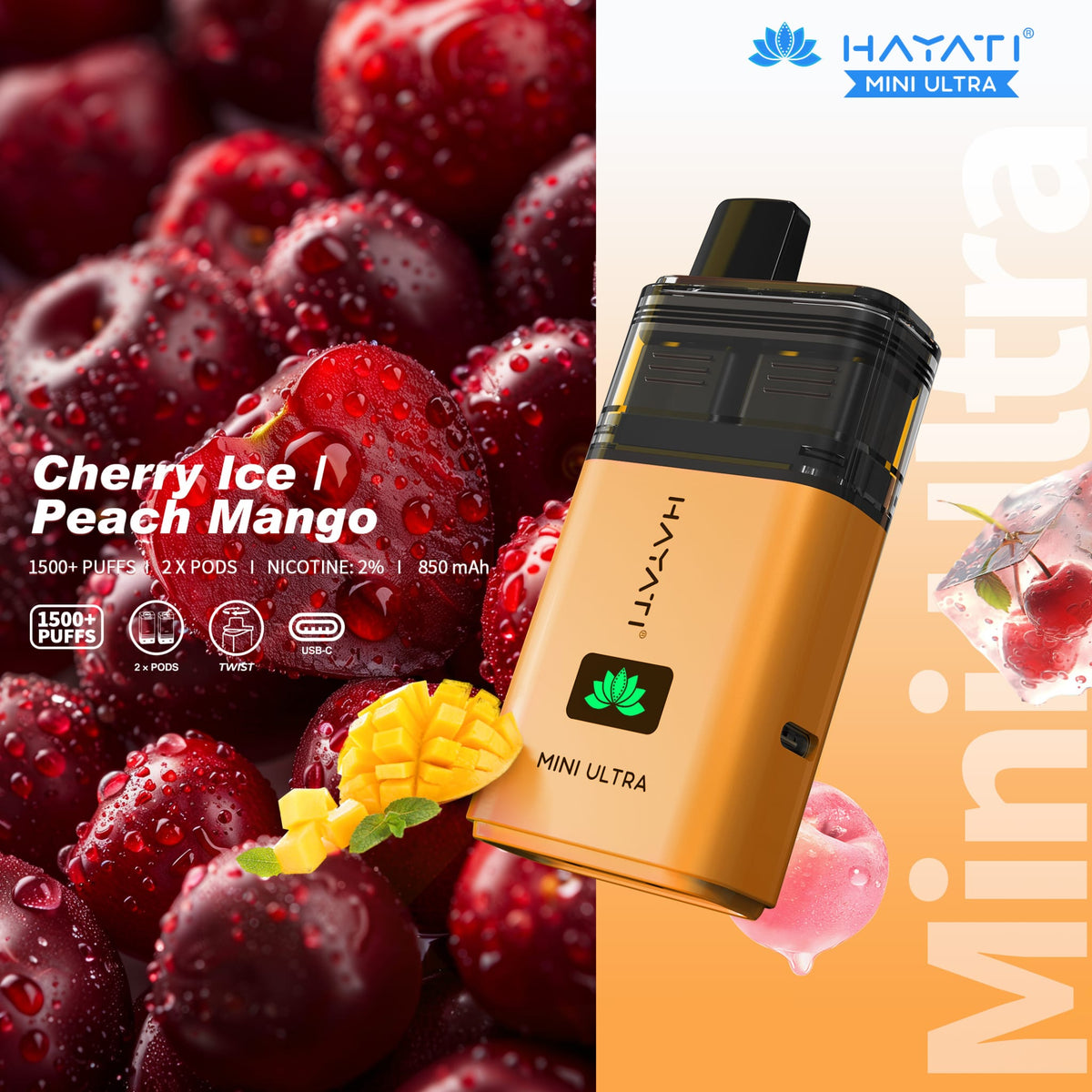 Hayati Mini Ultra 1500 Vape Kit (Box of 5)