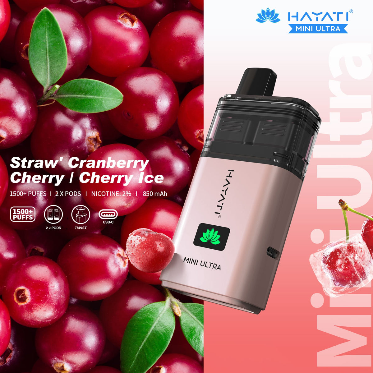Hayati Mini Ultra 1500 Vape Kit (Box of 5)