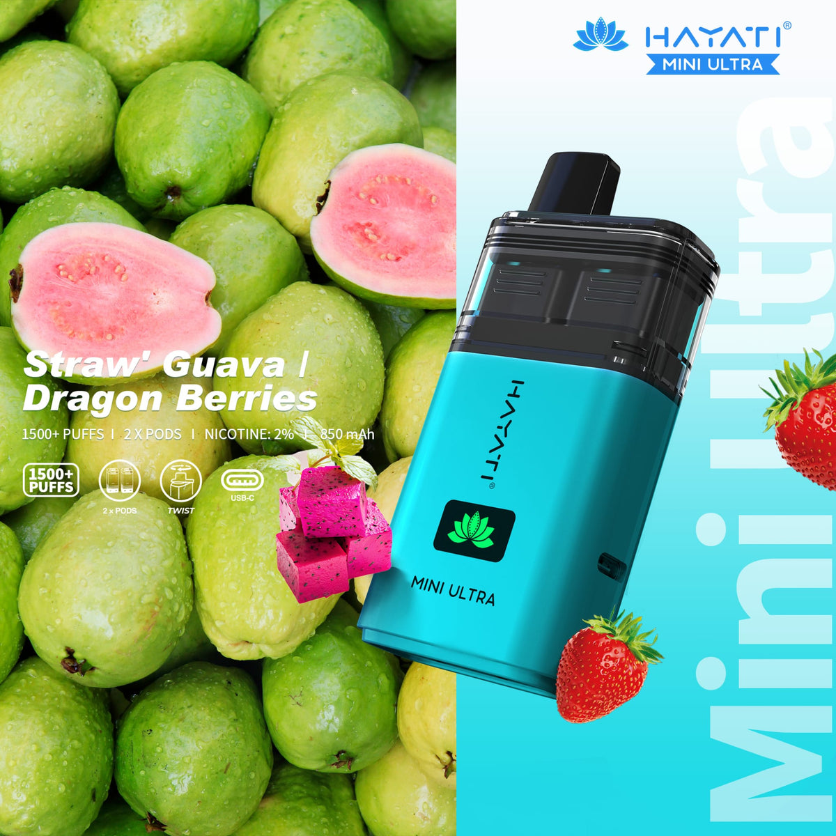 Hayati Mini Ultra 1500 Vape Kit (Box of 5)