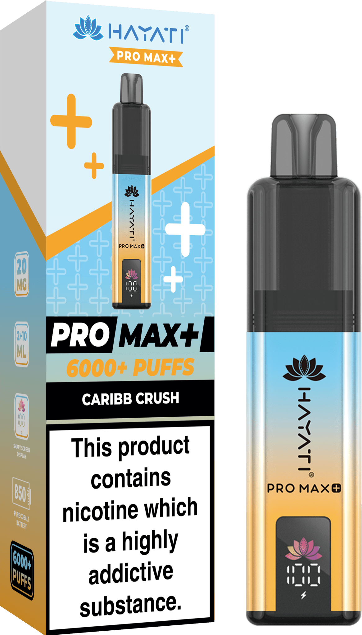 Hayati Pro Max+ 6000 Puffs Prefilled Kit - Box of 5